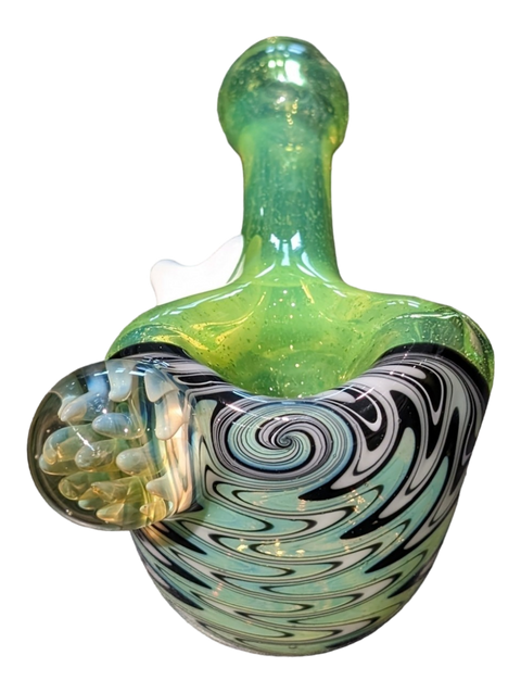 Slime Green Highgrade Glass Heady hand pipes
