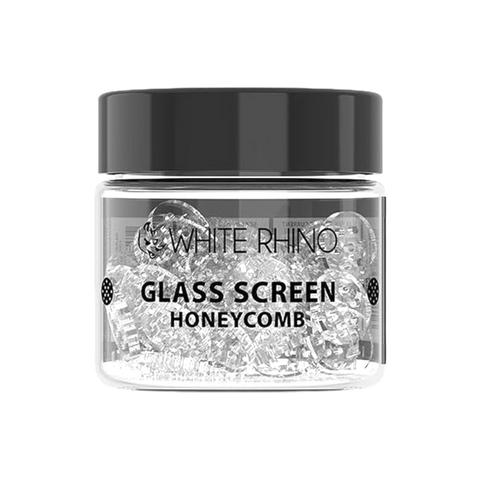 White Rhino Glass Honeycomb Screen | 100ct Jar
