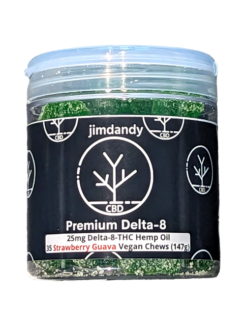 jimdandy CBD's 25mg Delta-8 Vegan Fruit Chews