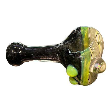 Black and Green Highgrade Glass Heady hand pipes