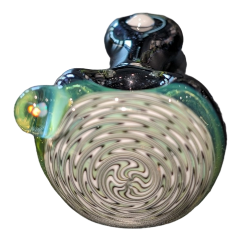 Black and Green Highgrade Glass Heady hand pipes