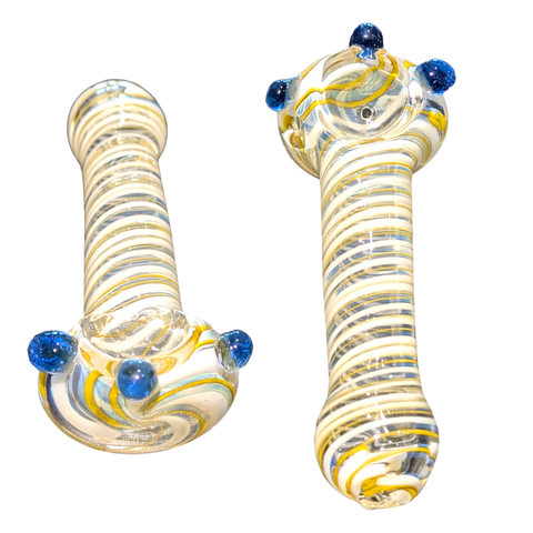 White and gold hand pipe