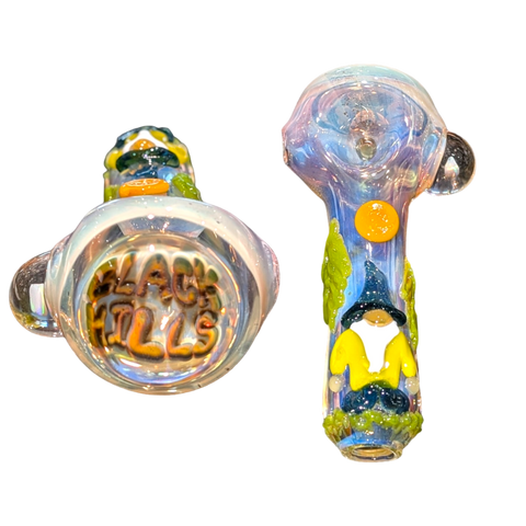 Color Changing Black Hills Hand Pipe with opals