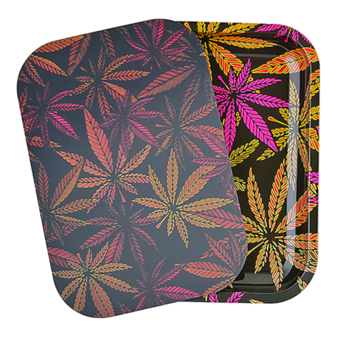 3D Holographic Metal Rolling Tray w/ Magnetic Lid